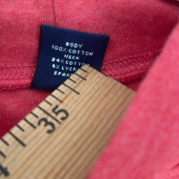 Lands End women’s mock turtleneck size 6-8 cotton coral color like new - Picture 3 of 5